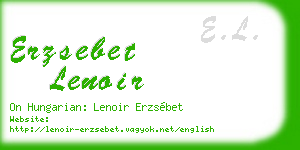 erzsebet lenoir business card